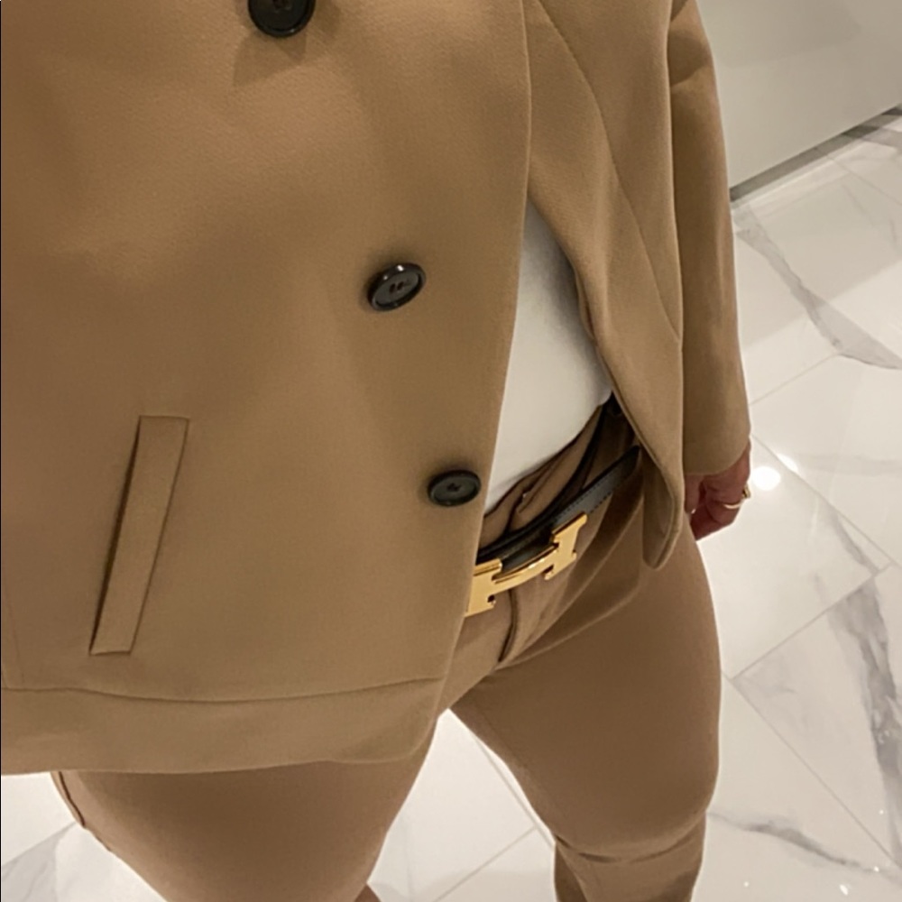 Ann Taylor 2pcs Camel and Black Blazer Set Size 8P